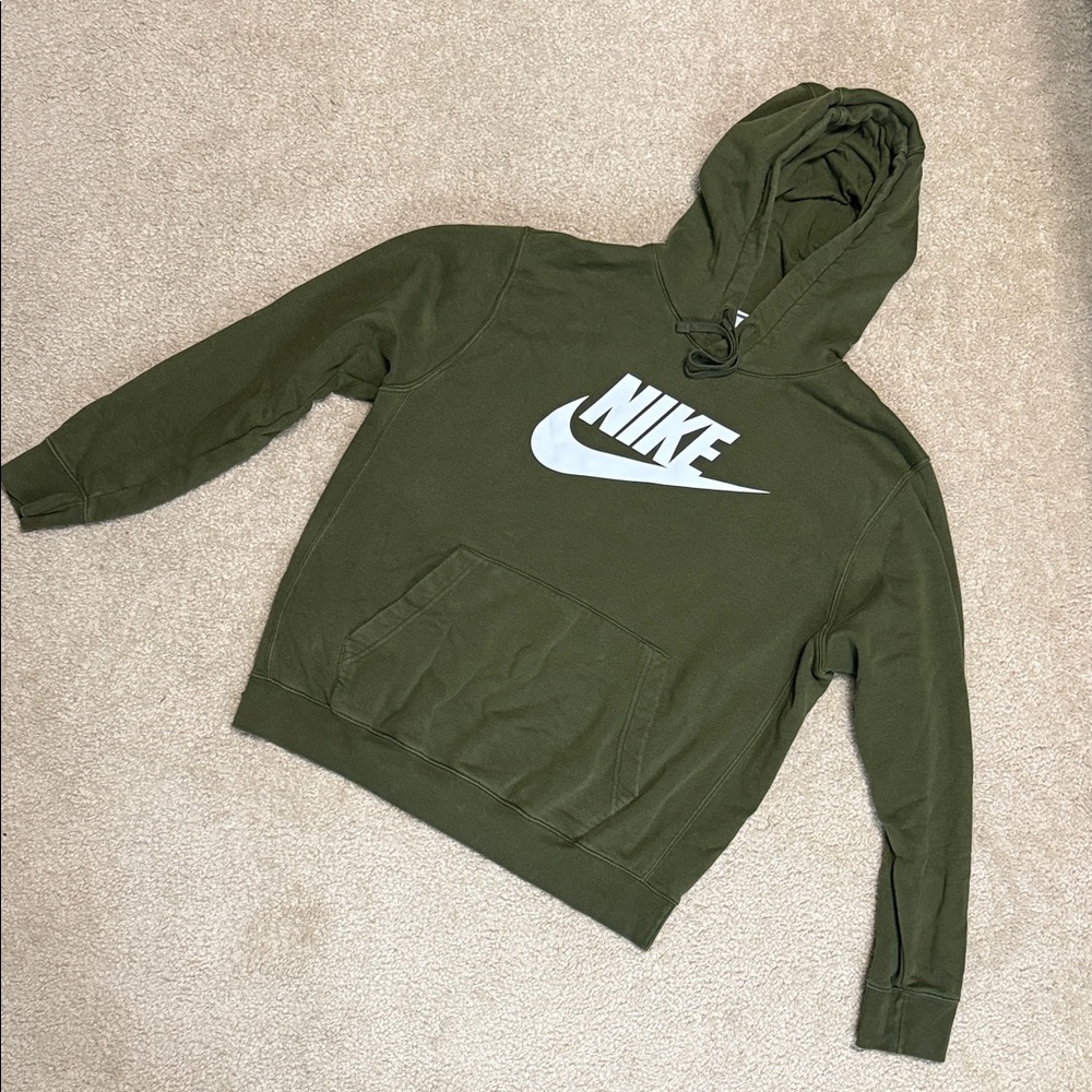 Nike Men's Dark Green Hoodie